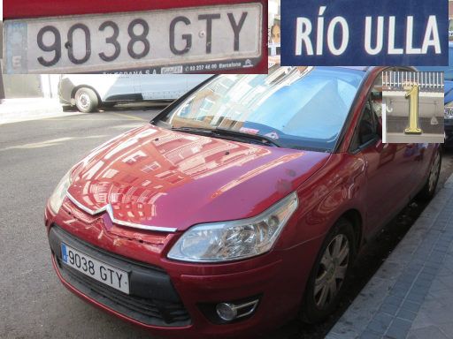Vehículos abandonados, verlassene Fahrzeuge, Madrid, Spanien, Citroën C4, Kennzeichen 9038 GTY, Erstzulassung März 2010, Calle Rio Ulla 1, 28017 Madrid im Mai 2026