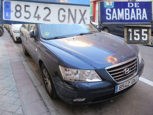 Vehículos abandonados, verlassene Fahrzeuge, Madrid, Spanien, Hyundai Sonata CRDI, Kennzeichen 8542 GNX, Erstzulassung Juli 2009, Calle Sambara 155, 28027 Madrid im Mai 2026