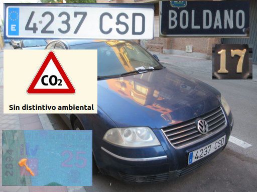 Vehículos abandonados, verlassene Fahrzeuge, Madrid, Spanien, Volkswagen Passat TDI, Kennzeichen 4237 CSD, Erstzulassung Februar 2004, Calle Boldano 17, 28027 Madrid im Mai 2026
