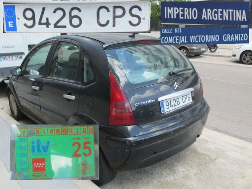 Vehículos abandonados, verlassene Fahrzeuge, Madrid, Spanien, Citroën C3, Kennzeichen 9426 CPS, Erstzulassung Dezember 2003, Calle Imperio Argentina 26, 28052 Madrid im Mai 2026