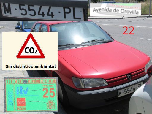 Vehículos abandonados, verlassene Fahrzeuge, Madrid, Spanien, Peugeot 306 XNd, Kennzeichen M 5544 PL, Erstzulassung Februar 1994, Avenida de Orovilla 22, 28041 Madrid im Mai 2026