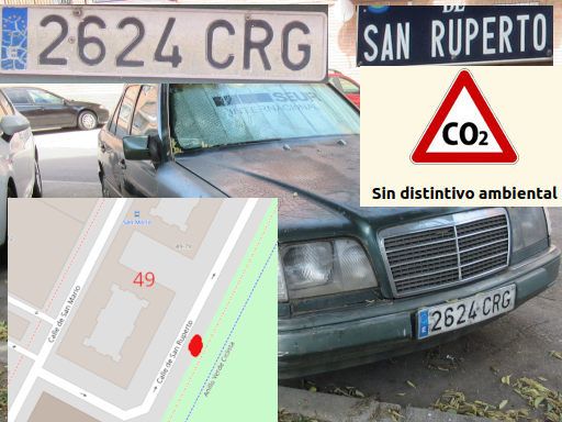 Vehículos abandonados, verlassene Fahrzeuge, Madrid, Spanien, Mercedes-Benz 300 D Turbo, Kennzeichen 2624 CRG, Erstzulassung Januar 2004, Calle San Ruperto 49, 28041 Madrid im Mai 2026