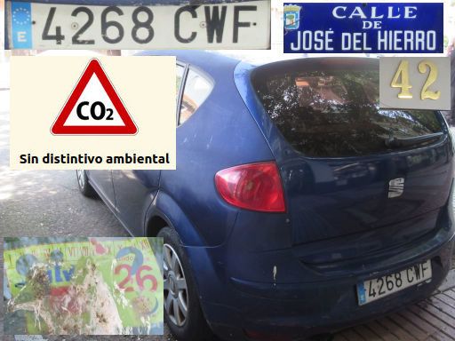 Vehículos abandonados, verlassene Fahrzeuge, Madrid, Spanien, Seat Altea, Kennzeichen 4268 CWF, Erstzulassung Mai 2004, Calle Jose del Hierro 42, 28027 Madrid im Mai 2026