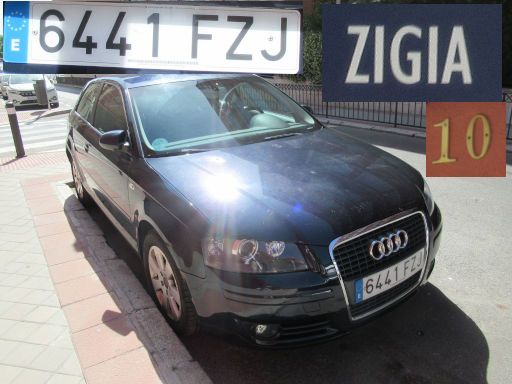 Vehículos abandonados, verlassene Fahrzeuge, Madrid, Spanien, Audi A3, Kennzeichen 6441 FZJ, Erstzulassung Januar 2008, Calle Zigia 10, 28027 Madrid im Mai 2026