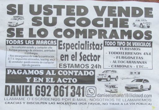 Veh&iacute;culos abandonados, verlassene Fahrzeuge, Madrid, Spanien, K&auml;rtchenh&auml;ndler Daniel +34 692 861 341 danieelsmarin18@icloud.com im Oktober 2026