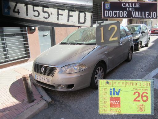 Veh&iacute;culos abandonados, verlassene Fahrzeuge, Madrid, Spanien, Fiat Croma, Kennzeichen 4155 FFD, Erstzulassung August 2006, Calle Doctor Vallejo 12, 28027 Madrid im Oktober 2026