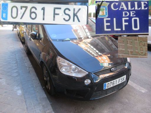 Veh&iacute;culos abandonados, verlassene Fahrzeuge, Madrid, Spanien, Ford, Kennzeichen 0761 FSK, Erstzulassung Juli 2007, Calle Elfo 116, 28027 Madrid im Oktober 2026