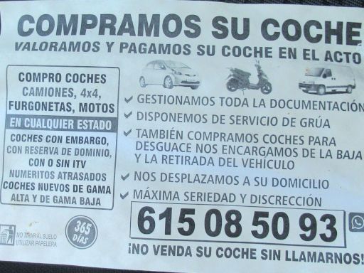Vehículos abandonados, verlassene Fahrzeuge, Madrid, Spanien, Auto Kärtchenhändler ohne Name Mobiltelefon +34 615 08 50 93 im September 2025