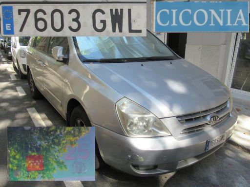 Veh&iacute;culos abandonados, verlassene Fahrzeuge, Madrid, Spanien, Kia Carnival EX, Kennzeichen 7603 GWL, Erstzulassung Mai 2010, Calle Ciconia, 28027 Madrid im September 2026