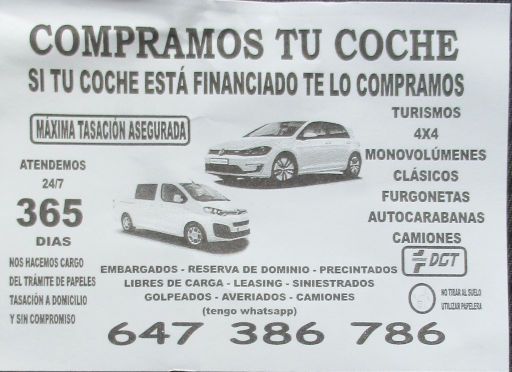Veh&iacute;culos abandonados, verlassene Fahrzeuge, Madrid, Spanien, K&auml;rtchenh&auml;ndler ohne Name +34 647 386 786 im September 2026