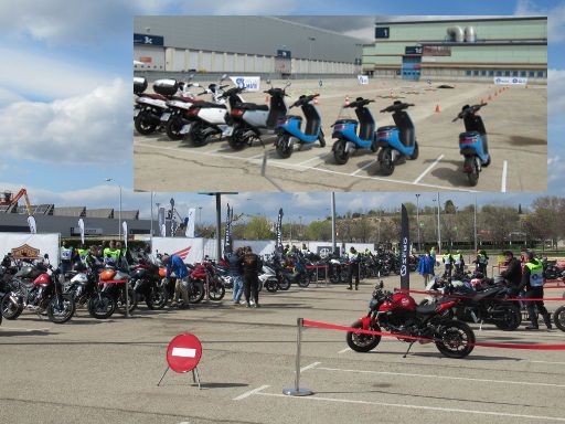 Vive la Moto 2022, Motorradmesse, Madrid, Spanien, Außenbereich mit Probefahrten