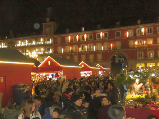 Plaza Mayor Mercado de Navidad, Madrid, Spanien, Weihnachtsmarkt auf dem Plaza Mayor 2017