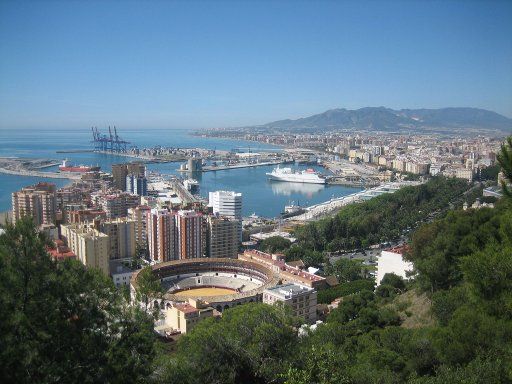 Málaga, Spanien, Aussichtspunkt vor dem Gibralfaro