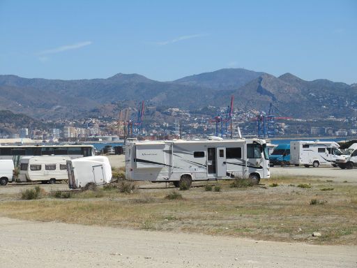 Málaga, Spanien, Wohnmobil Stellplatz Calle Pacífico, 29004 Málaga Nähe Sacaba Beach