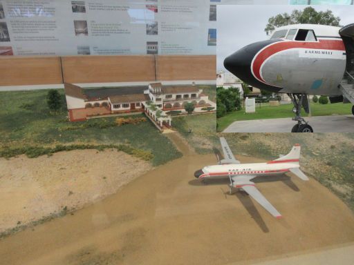 Museo Aeron&aacute;utico de M&aacute;laga, M&aacute;laga, Spanien, Modell vom Flughafen 1948 und CONVAIR 440