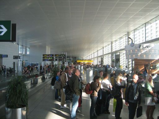 Flughafen Málaga, AGP, Spanien, Terminal 3 gemeinsame Ebene Ankunft und Abflug