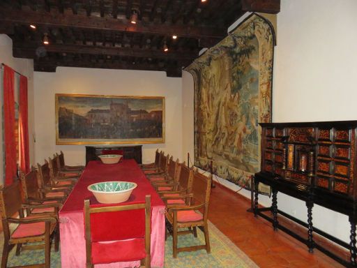 Manzanares El Real, Spanien, Speisesaal der Burg