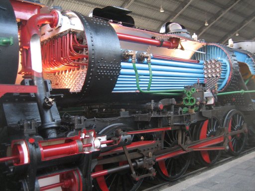 Museo del Ferrocarril, Eisenbahnmuseum, Madrid, Spanien, Dampflok 141–F–2416