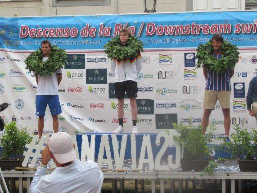 LXVII Decenso a nado Ría Navia, 2025 Schwimmwettbewerb, Navia, Schwimmwettbewerb, Navia, Spanien, Sieger 5000 m Moritz Bockes
