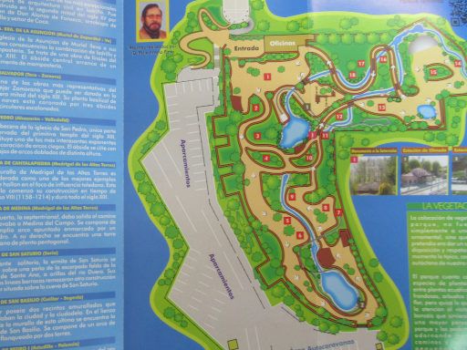 Parque Temático del Mudejar de Castilla y León, Olmedo, Spanien, Beschreibung und Plan vom Gelände