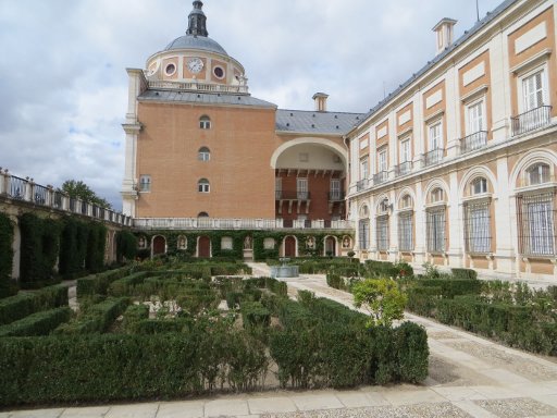 Palacio Real de Aranjuez, Aranjuez, Spanien, Schloss Ansicht vom Jardin de la Paterre