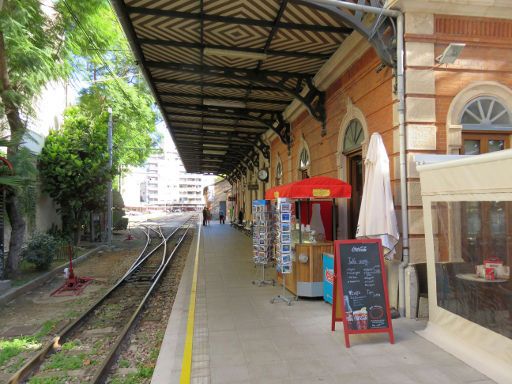 Ferrocarril de Sóller, Palma de Mallorca, Mallorca, Spanien, Bahnsteig im Bahnhof Palma de Mallorca