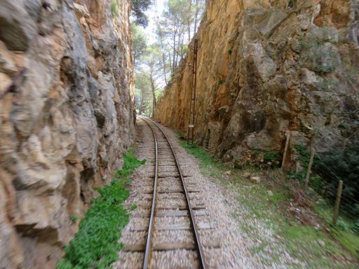 Ferrocarril de Sóller, Palma de Mallorca, Mallorca, Spanien, Streckenverlauf in der Sierra de Alfabia
