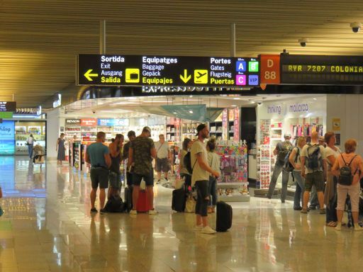 Flughafen Palma de Mallorca, PMI, Spanien, Terminal gemeinsame Ebene Ankunft und Abflug