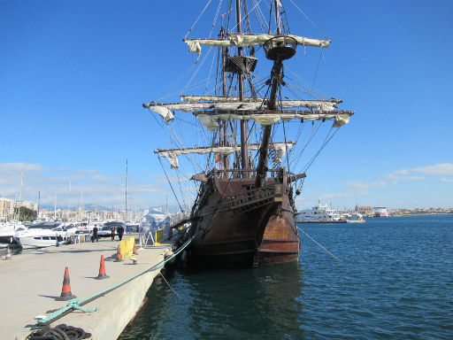 Galeone Andalucía, Palma de Mallorca, Spanien, Außenansicht im Hafen „Club de Mar de Mallorca“