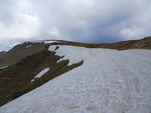 Pico de Urbión, Soria, Spanien, Schneefeld