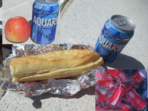 I. Traves&iacute;a a nado, Polopos - La Mamola, 2026, Polopos, Spanien, Schwimmwettbewerb, Baguette mit K&auml;se, Apfel, Aquarius®, Coca Cola®