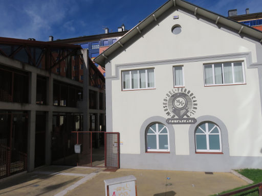 Eisenbahnmuseum, Ponferrada Spanien, Außenansicht Eingang