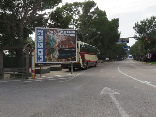 Cuevas dels Hams, Porto Cristo, Mallorca, Spanien, Einfahrt zum kostenlosen Parkplatz