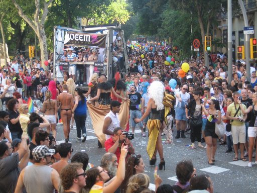 Pride Barcelona 2011, Barcelona, Spanien, Umzug auf der Straße