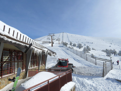 Skigebiet, Puerto de Navacerrada, Zona alta, Spanien, Sessellift Guarramillas Talstation