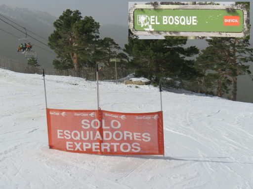 Skigebiet, Puerto de Navacerrada, Zona baja, Spanien, El Bosque Startpunkt