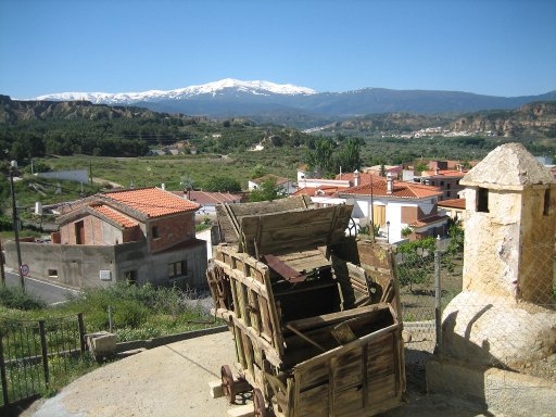 Höhlenwohnung, Purullena, Spanien, Ausblick von oben