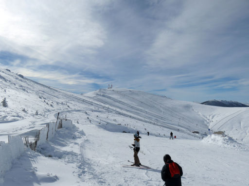 Skigebiet, Valdesquí, Spanien, Bergstation Collado