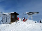 Skigebiet, Valdesquí, Spanien, Bergstation Collado