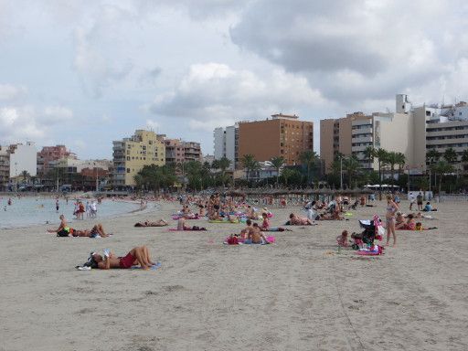 S’Arenal, Mallorca, Spanien, Strandabschnitt im Süden beim Hafen