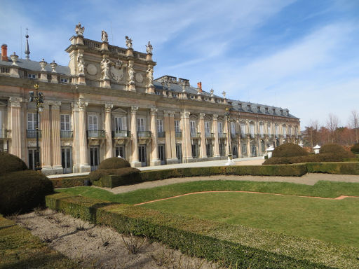 Palacio Real de La Granja de San Ildefonso, San Ildefonso, Spanien, Schloss, Ansicht vom Garten