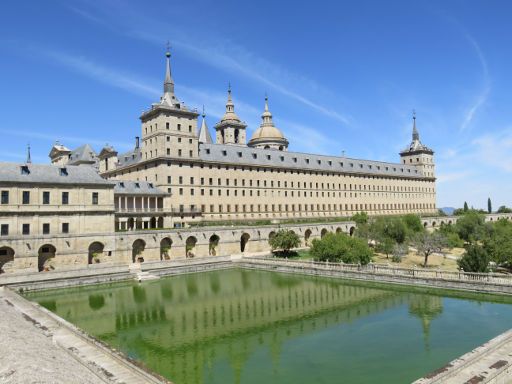 Schloss und Kloster, San Lorenzo de El Escorial, Spanien, Schloss Kloster Blick Richung Madrid