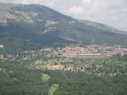 Schloss und Kloster, San Lorenzo de El Escorial, Spanien, Blick vom Silla de Felipe II