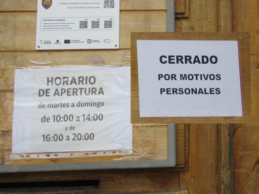 Monasterio de Santa Mar&iacute;a, San Mart&iacute;n de Casta&ntilde;eda, Spanien, &Ouml;ffnungszeiten im Sommer / 29.08.2026 geschlossen