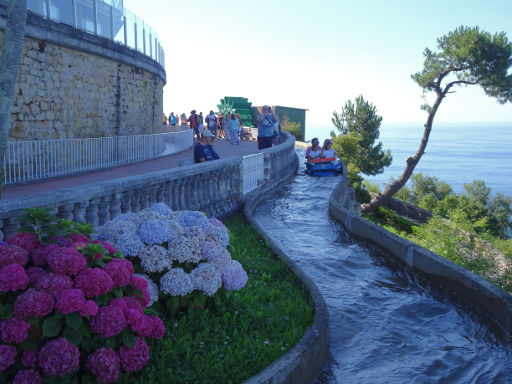 Monte Igueldo, Río misterioso, San Sebastian, Spanien, Wasserkanal am Hang