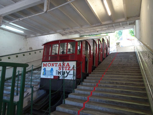 Monte Igueldo Funicular, Standseilbahn, San Sebastian, Spanien, Monte Igueldo Funicular, Standseilbahn, Standseilbahn in der Talstation