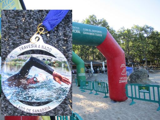 Lago de Sanabria, Schwimmwettbewerb 2026, Galende, Provinz Zamora, Spanien, Medaille f&uuml;r alle Teilnehmer