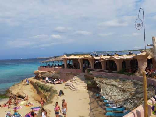 Sant Antoni, Ibiza, Spanien, Strände und Buchten, Platges de Comte mit großem Restaurant