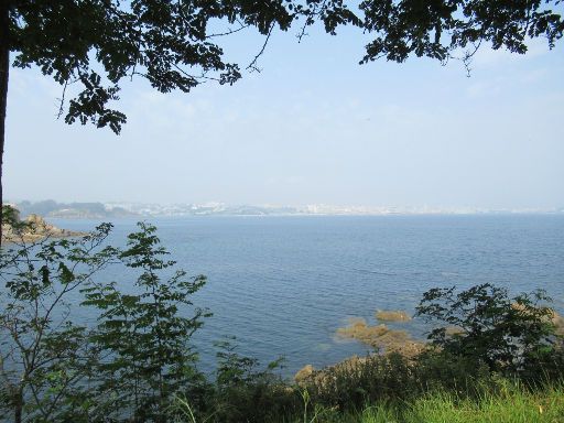 Schloss Santa Cruz, Santa Cruz de Oleiros, Spanien, Blick auf A Coruña