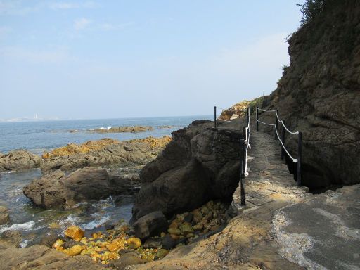 Schloss Santa Cruz, Santa Cruz de Oleiros, Spanien, Rundgang um die Insel